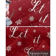 thumbnail image 6 of Faux Linen Valances for Windows Red Winter Christmas Cardinal Bird Snowman Curtains Valance Light Filtering Rod Pocket Small Window Treatment for Kitchen Living Room Bedroom 54x18In, 6 of 6