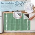 thumbnail image 5 of Vintage Forest Green Cabinet Curtains 32"Wx55"L, Country Pastoral Farmhouse Leaf Stripe Under-Desk Privacy Dust Proof Drape Dishwasher Curtain Sink Skirt for Kitchen Closet Bathroom Laundry, 5 of 9