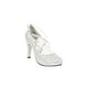 thumbnail image 1 of Zapatillas Tacones Vestir Leon Mujer Dama Plata Textil 9702, 1 of 3