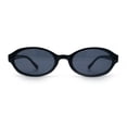 thumbnail image 5 of Trendy Retro Micro Oval Dad Fashion Plastic Sunglasses All Black, 5 of 8