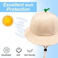 thumbnail image 4 of Sombrero de pescador para niños de 1 a 6 años con circunferencia de la cabeza de 50 a 52 cm, sombrero de lavabo para niños y niñas, lindo sombrero para el sol de dibujos animados, 4 of 5