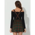 thumbnail image 3 of INSPIRE CHIC Falda De Tela Escocesa Gótica Para Mujer Faldas De Tirantes Desmontables De Cintura Alta Verde Rojo XS, 3 of 5
