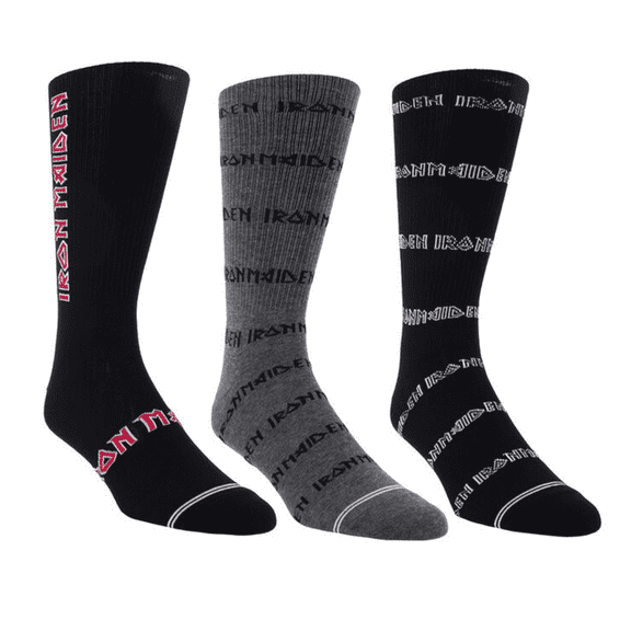Iron Maiden Socks Gift Set - 3 Pair Men's Rock Band Apparel