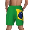 thumbnail image 2 of Men's 2 in 1 Swim Trunks with Compression Liner Flag Of Brazil Quick Dry Beach Shorts, 2 of 6