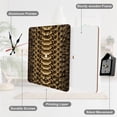 thumbnail image 6 of Golden Snakeskin Textured Background Wall Clock Silent Non-Ticking For Home Office Decor, Decorative Clock Art, 6 of 7