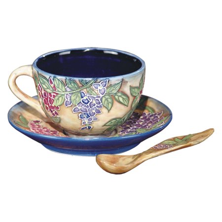 - Springdale Lighting Grape Vine Hand Painted Porcelain Cup and Saucer Set