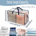 thumbnail image 3 of VENO 7 Pack Moving Bags, Moving Supplies, Moving Boxes, College Packing Storage Boxes with Lids Alternative, Heavy Duty Dorm Organizer Tote, Extra Large, Sturdy Handles, Zipper (Clear), 3 of 7