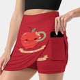 thumbnail image 3 of Love Bites Women's skirt Mini Skirts A Line Skirt With Hide Pocket Love Bites Love Worm Kawaii Cute Adorable Cute Cute Worm, 3 of 7