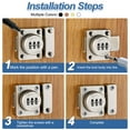 thumbnail image 4 of Cabinet Combination Lock Twist Knob Keyless Lock 3-Digit Password Latch Lock for Small Door Silver, 4 of 7