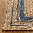 thumbnail image 2 of Vipanth Exports Jute Rug Beige with Blue Line in Rectangle Shape, Area Rug for Home Decor (2x3 Feet), 2 of 5
