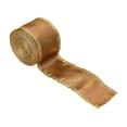 thumbnail image 3 of KLKCMS Christmas Ribbon DIY Gift Wrapping Ribbon for Bouquet Garland Craft Projects Gold, 3 of 9