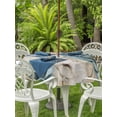 thumbnail image 3 of Outdoor Tablecloths with Umbrella Hole & Zipper, Spring Flowers Round Tablecloths 60 Inch, Vintage Rustic Tulips Floral Butterfly Khaki Waterproof Table Cloth, Patio/Pool/Picnic Table Covers, 3 of 8