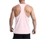 thumbnail image 5 of pstuiky Camisetas sin mangas para hombre, Camiseta deportiva informal de cuello redondo para hombre, de moda, color sólido Camisas de hombre l, 5 of 8