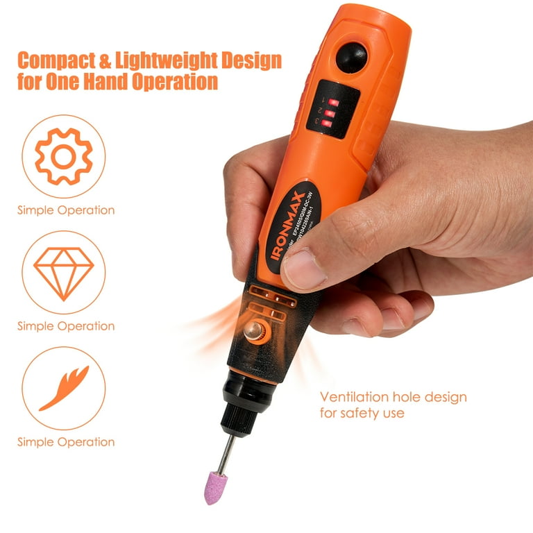 Cordless Rotary Tool Kit Lithium-Ion Battery Powered 3 Speed w /40 Accessories Cordless Rotary Tool Kit Lithium-Ion Battery Powered 3 Speed w /40 Accessories