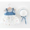 thumbnail image 2 of Styles I Love Baby Girl Sleeveless Bowknot Denim Tutu Dress with Hat 2pcs Set Princess Girl Party Dress Outfit, 2 of 6