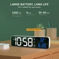 thumbnail image 2 of LED Digital Alarm Clock for Bedroom Electronic Clock with Thermometer 2 Alarms Snooze Function 5, 2 of 8