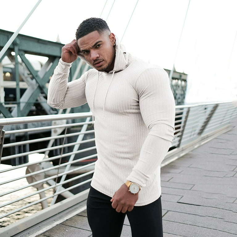 New Spring Fitness Hooded Sweaters Men Warm Turtleneck Sweaters Slim Fit Sports Pullover Men Sweater Gym Knitwear Pull Homme Walmart