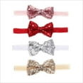 thumbnail image 7 of Franhais Baby Flat Shoes Solid Color Flower Decoration Bow Knot Headband Sequined Toddler Shoes, 7 of 7