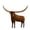 A, variant on Vintage Longhorn Bull Sculpture, Rustic Western Cow Statue for Farmhouse Home Decor, Decorative Wood Figurine for Shelf, Mantel & Tabletop