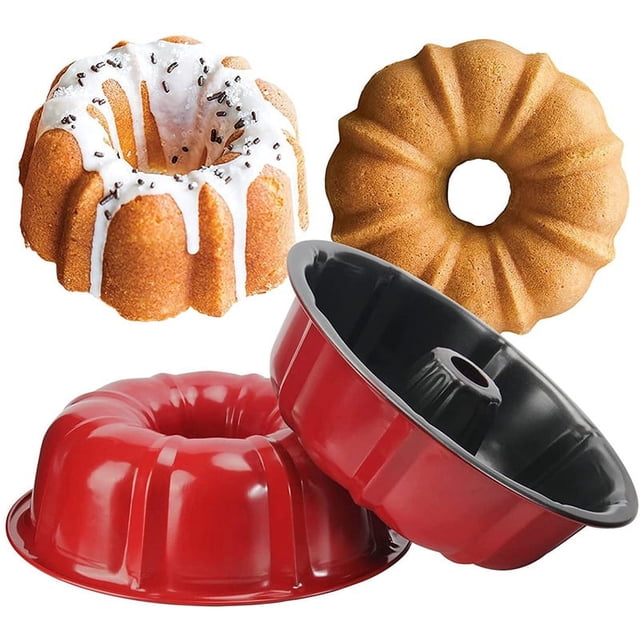 Molde para pasteles antiadherente, moldes para pasteles de tubo acanalado para hornear, molde para hornear de tubo de acero al carbono de alta resistencia para gelatina