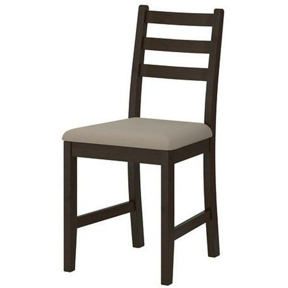 Two - IKEA LERHAMN Chair, black-brown, Vittaryd beige, 34210.202620.104