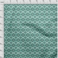 thumbnail image 4 of oneOone Silk Tabby Teal Green Fabric Asian Ikat Sewing Material Print Fabric By The Yard 42 Inch Wide, 4 of 4