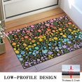 thumbnail image 3 of Bohemian Retro Floral Non-Slip Entryway Door Mat,Boho Indoor Decor Durable Low Plush Door Mat,Washable Welcome Rug for Patio Hallway Home Decor 16x24 Inches, 3 of 7