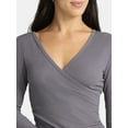 thumbnail image 4 of Avia Women's Reversible Wrap Top with Long Sleeves, Sizes XS-XXXL, 4 of 7