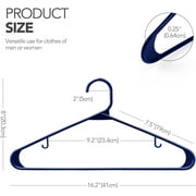 cozymood Clothes Hangers 60 Pack, Heavy Duty Plastic Hangers, Sturdy and Durable Dress Hangers Shirt Hangers, Adult Hangers with Hooks, Plastic Coat Hangers for Closet, Navy Blue Hangers Slim Hanger