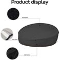 thumbnail image 4 of 190x83cm Round Sofa Bed Cover with Straps and Handles, Round Sun Lounger Cover, Black, 4 of 5
