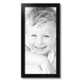 thumbnail image 2 of ArtToFrames 12" x 25" Satin Black Double Step Lip Picture Frame, 12x25 inch Black Wood Poster Frame (WOM-1418), 2 of 7