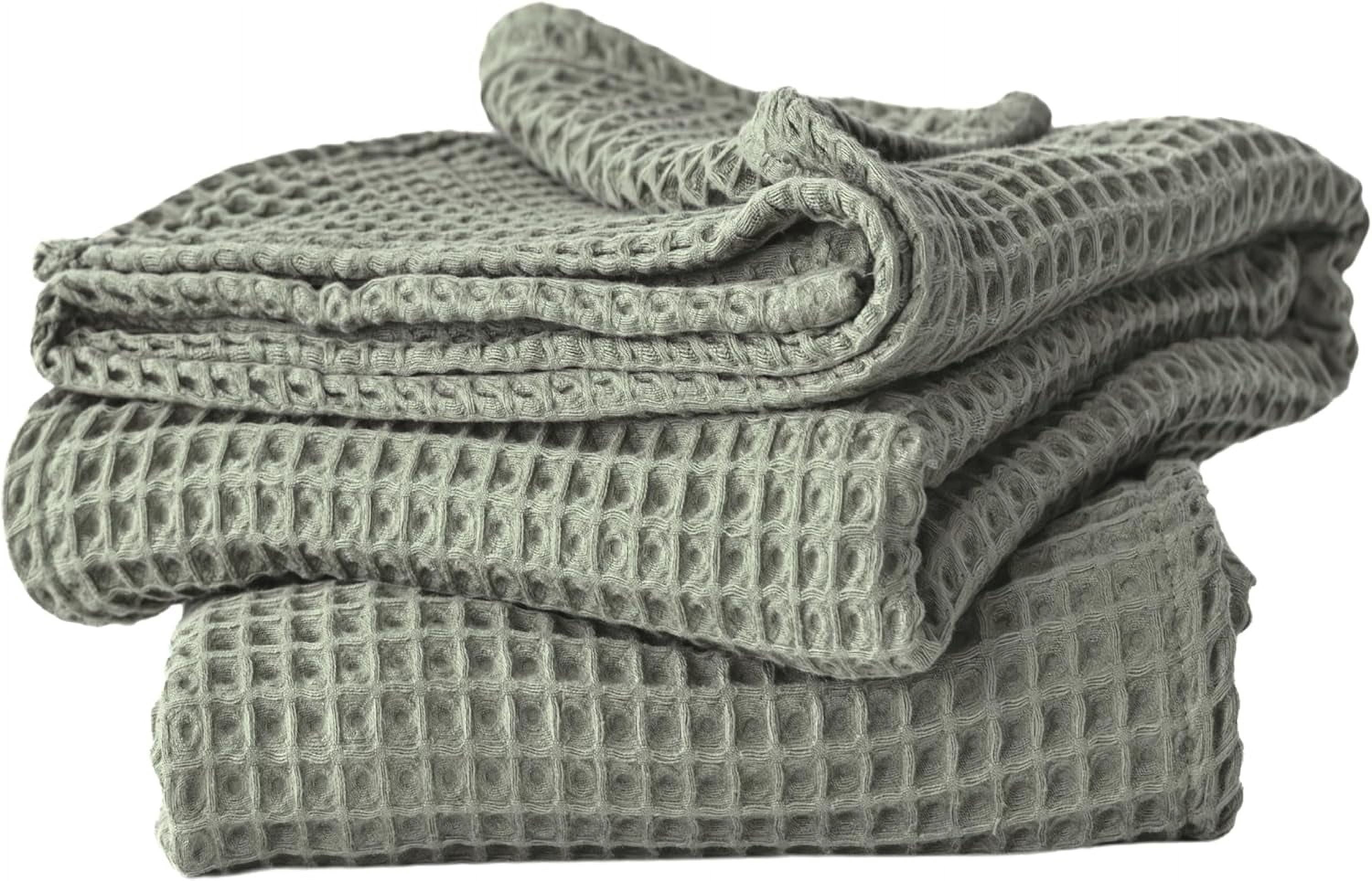 Premium Waffle Bath Sheet Towels Pack of 2 Extra Large 35x71 inch - 100% Turkish Cotton, Waffle Weave, Quick Dry, Lint Free, Light, Thin, Oversized Bath Towel (Brown, Set of 2 Bath Towels)