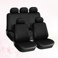 thumbnail image 3 of Chidian 9 Pcs 5 Seats Car Seat Covers Universal Auto Seat Cover Wear Resistant Dustproof Car Seat Protector Mat Car Interior Accessory (Black), 3 of 6