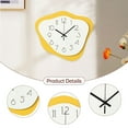 thumbnail image 6 of deevoka Hanging Clock Silent Family Friends Wall Art Decor Office Acrylic Wall Clock Yellow, 6 of 9