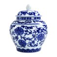thumbnail image 1 of EeaseCA 1Pc Classical Tea-leaf Sealed Jar Blue and White Porcelain Elements Tank, 1 of 7