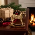thumbnail image 4 of JeashCHAT Vintage Christmas Rocking Horse Ornament, Resin Horse Hanging Pendant Christmas Tree Decorations Xmas Holiday Gifts for Horse Lovers, 4 of 8