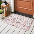 thumbnail image 4 of Entryway Rug 2'x3', Pink Bunny Floral Easter Small Rug for Kitchen Bathroom Door Mat Indoor Entrance, Elegant Pastoral Spring Floral Rabbits Non-Slip Area Rugs Floor Mats Carpet Front Door Rugs, 4 of 8