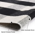 KaHouen Buffalo Check Rug, Buffalo Plaid Rug 27.5'' x 43'', Black and White Checkered Rug