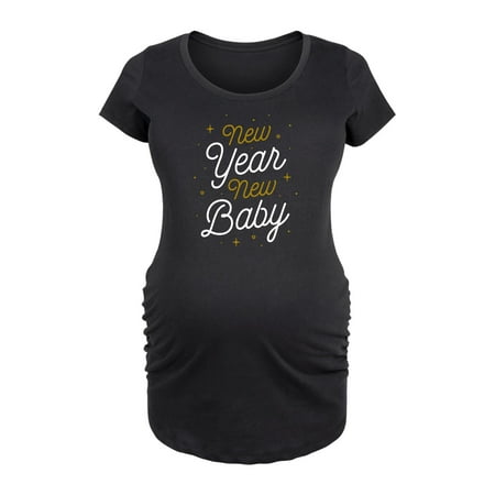 

Bloom Maternity - New Year New Baby - Maternity Scoop Neck Graphic T-Shirt
