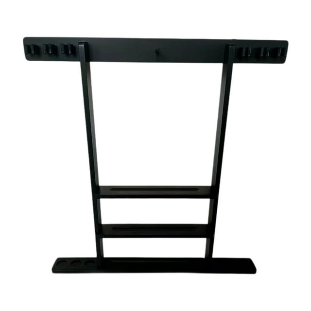 relayinert Wall Mount Billiard Rack Pole Frame Wooden Provides Attractive Storage Solution For Billiard Accessories And Cues