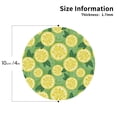 thumbnail image 2 of Leather Coasters with Heat-resistant for Drinks, Cute Lemon Green -标题2 Round Shape, 2 of 5