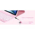 thumbnail image 6 of Backlit Wireless Bluetooth Keyboard Folio with Pencil Holder for 12.9-inch iPad Pro, iPad 5th/6th Gen & 13-inch iPad Air M2 (2024) / M3 (2025)，Pink, 6 of 16