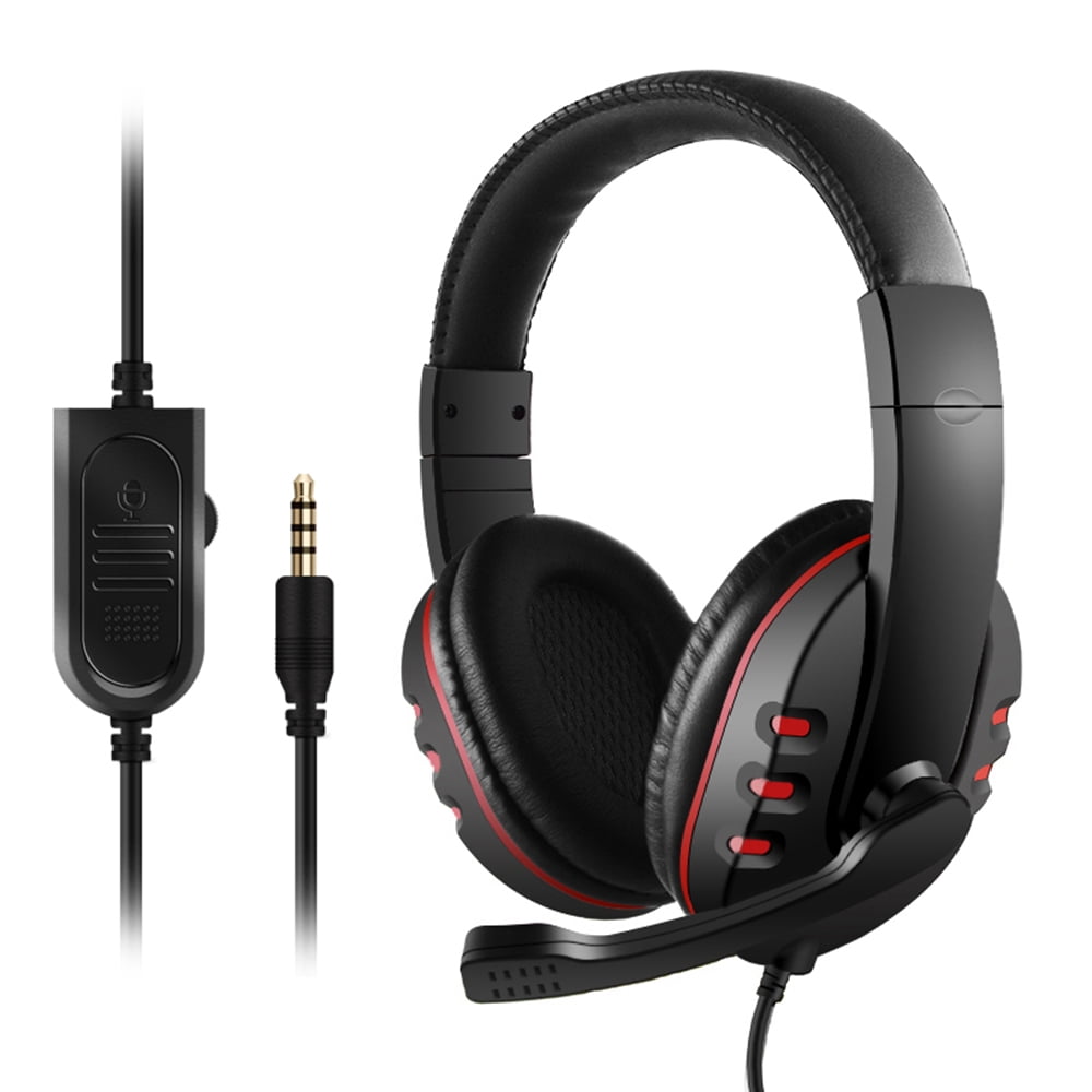 Lankater Stereo Gaming Headset for Pc 3.5mm Wired Over-head Gamer Headphone with Microphone Volume Control Game Earphone