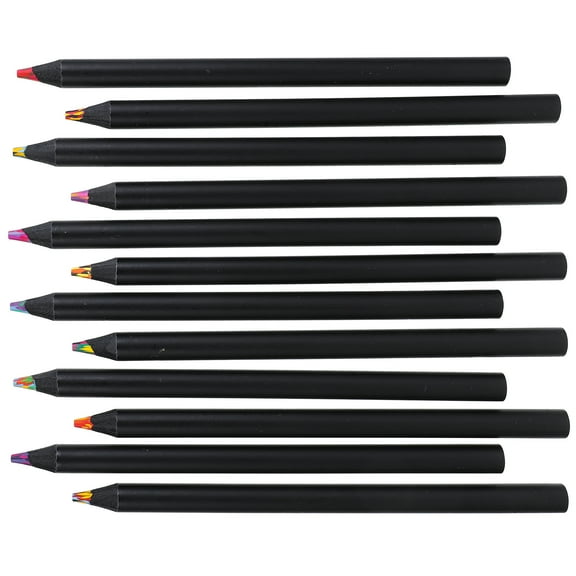 12 Pcs Black Colored Pencils Bulk Good Gift Clear Drawing Effect