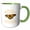 Green/White, variant on 3drose, Minnesota Territory Butterfly the Monarch, 15oz Two-tone Yellow Mug