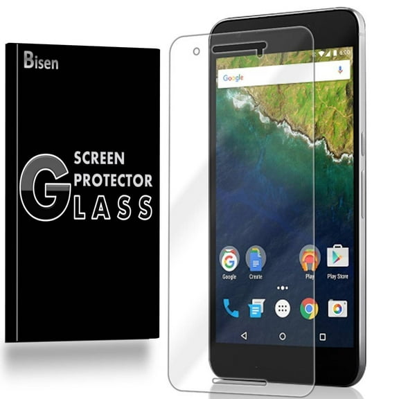 LG (Google) Nexus 5X [3-Pack BISEN] Screen Protector Tempered Glass, 9H Hardness, Anti-Scratch, Anti-Shock, Bubble Free, Shatterproof