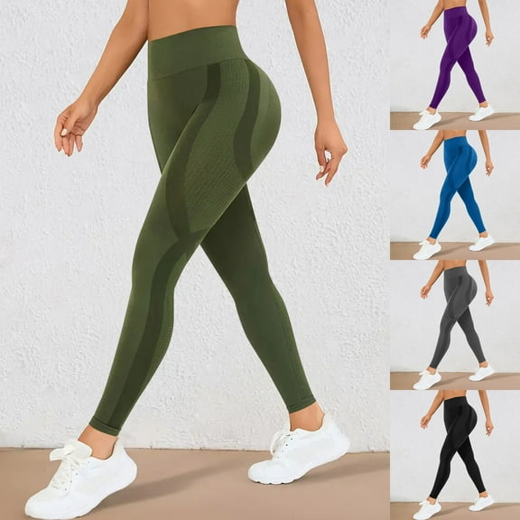 ZZwxWA Leggings for Women Belly Control Butt Lifting Yoga Pants Compression Workout Leggings Seamless High Waisted Tights