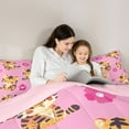 thumbnail image 5 of Homewish Kawaii Tiger Lover Bedding Comforter Set for Kids, Pink Blossoms Flower Floral Twin Comforter Sets, Cute Cartoon Animal Reversible Bedding Set, Ultra Soft Bedroom Decor, 2-Piece, 5 of 8