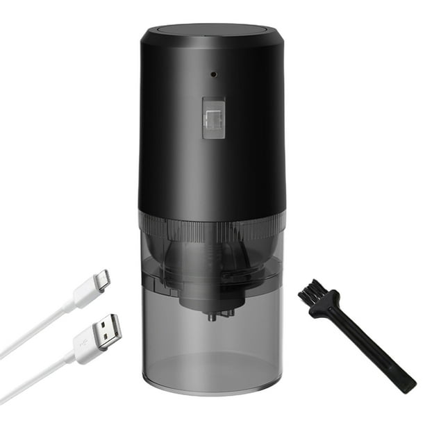 Pisexur Batería de cocina Molinillo de café con muelas cerámicas de grosor ajustable, molinillo de café eléctrico portátil con especias y cepillo de limpieza, carga t para la cocina del hogar