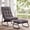 Gray, variant on Omniberg Outdoor Lounge Chair with Ottoman, Oversized Papasan Chair with Puffy Cushion and Foot Rest, Comfort Patio Lounger for Yard Deck Garden and Indoor Use, Pink